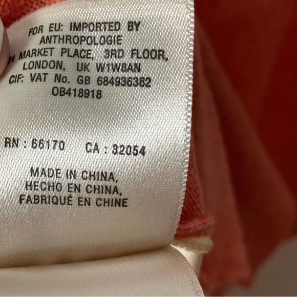 ANTHROPOLOGIE Moth East Falls Pullover Coral - Picture 5 of 7